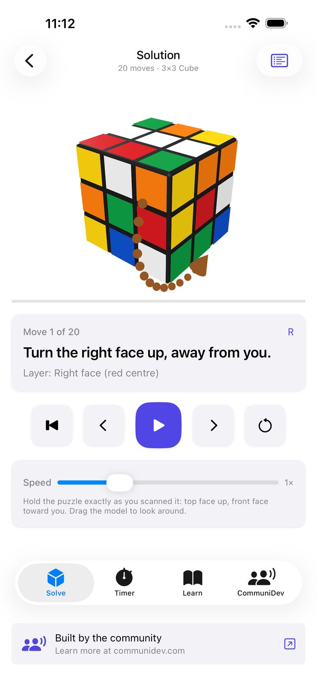 CommuniCube on iPhone